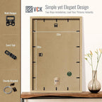 VCK 20x30 Poster Frame 2 Pack - Natural Oak, High-End Wood Picture Frames with Polished Plexiglass, Display 16x24 Photo with Mat or 20x30 without Mat, Art Gallery-Quality, Wall Hanging, Natural Oak