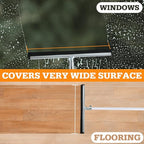Lasnten 4pcs Double Foam Floor Squeegee for Concrete Industrial Floor Scrubber Stainless Steel Cleaning Squeegee with Rubber Heavy Duty Broom EVA Foam Blade for Garage Window Pool (18 Inch)