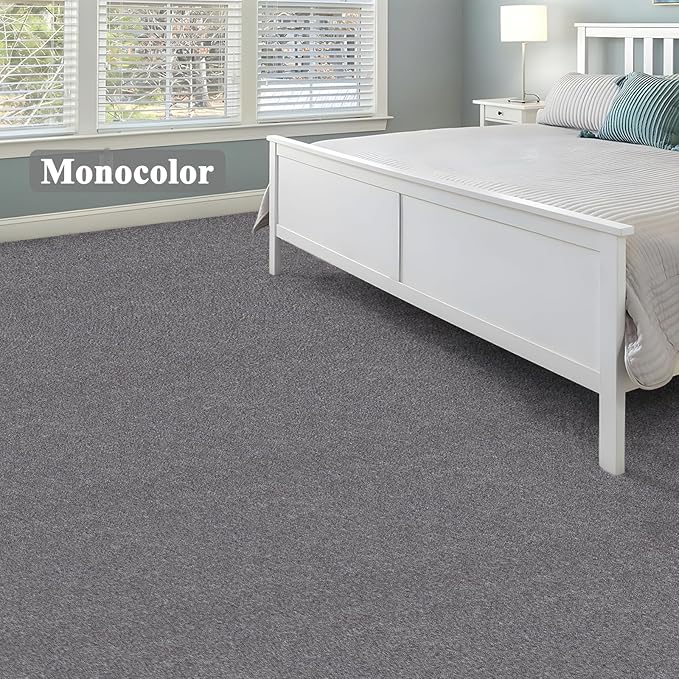 20" X 20" Carpet Tiles, Carpet Squares, 24 Tiles/64.5 Sq.Ft per Box, Floor Carpet Tiles for Home Office Industry, Light Grey
