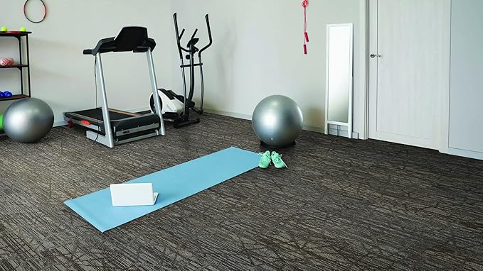 Mohawk Advance 36" x 12" Berber (Loop pile), 0.11" Pile Height, Carpet Tile, PET Fiber, New Shoes Color, (24 Tiles), (72 sqft/carton)