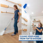 Unger Steel Telescopic Pole, Extend from 2’ to 4’, High Access Extendable Telescoping Poles for Home Cleaning, Clean and Dust Cabinets, Ceiling Fans, Picture Frames, Windowsills