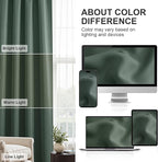 PONY DANCE Dark Green Blackout Curtains for Bedroom, Thermal Insulated Window Treatments Rod Pocket Energy Efficient Home Deco Drapes for Living Room, W 42 x L 72 inch, 2 Panels
