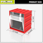 PR1ME 1 Pack Wall Mounted Storage Bins, Garage Hanging Storage Organizer Bins for Screws, Nuts, Bolts, Nails, and Small Hardware Parts