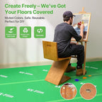 39" x 100' Heavy-Duty Floor Protection | Construction Grade Carpet Protector | Drop Cloth Plastic Film for Hardwood Floors | Waterproof Painters Covering with No Residue (Green)