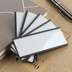 LLPT Magnetic Label Holder 3" x 1" 50 Packs C Channel 300g White Paper Cards Protective Film Strong Removable for Shelf White Board Toolbox Metal Wall Cabinet Drawer(MH2175)