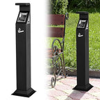 AIWFL Commercial Trash Can with Removable Inner Barrel, 3 Openings, All-Metal Construction, Standing Trash Bin for Outside Sidewalks Roadside Hotel Scenic Area