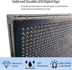 P10 LED Signs Programmable Outdoor 77"x14", IP65 Waterproof Scrolling LED Sign, Vibrant Colors Digital Led Signage Displays, Wifi + USB Control Open Signs for Business