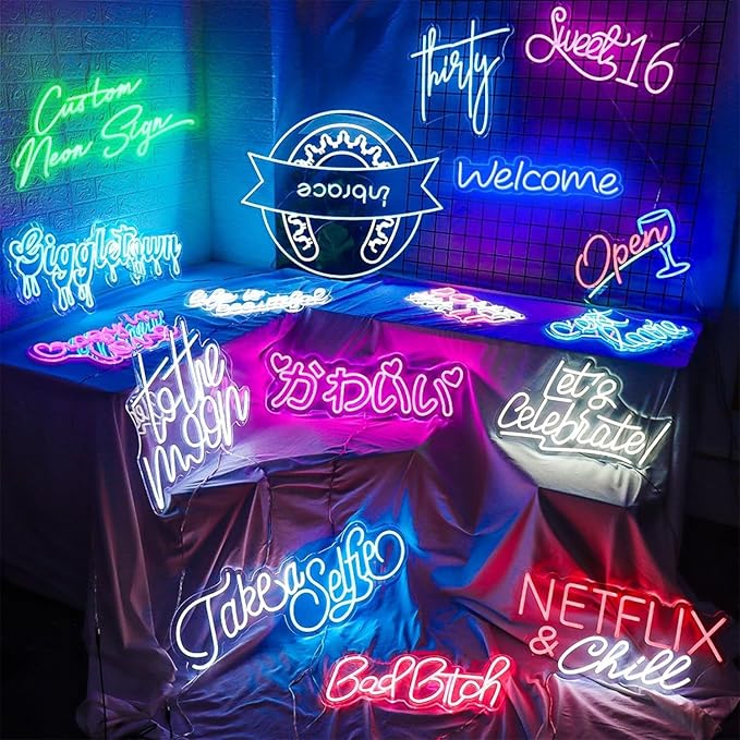 GYIODFU Custom Neon Signs for Business, Personalized LED Logo Neon Sign for Shop Bar Salon Decor, Customizable Neon Name Sign for Coffee House Bar Wall Decor