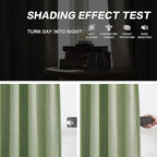 Sage Green Pinch Pleated Blackout Curtains 50 x 95 Inches Long, Back Tab Drapes for Living Room Bedroom Thermal Insulated Full Blackout Draperies with Hooks