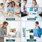 12 Pack Acrylic Sign Holder 8.5x11 Inches, Clear Plastic Table Paper Display Stand, L-Shape Vertical Menu Holder Stand, Clear Picture Photo Flyer Display Stand for Restaurants, Store, Office Desktop