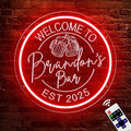 Custom Neon Bar Signs for Home Bar, Handmade Dimmable Personalized Bar Signs, Durable Neon Beer Signs for Man Cave, Bar Led Light Up Sign For Men Dad Gift Business