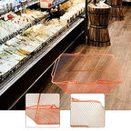 Shopping Basket Wire Portable Multipurpose Vegetables Fruit Storage with Handles for Garden Retail Store Pantry, Orange