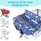 Shopping Cart Cover for Baby,2-in-1 High Chair Cover with Portable Cloth Bag,Cart Seat Pad for Babies Grocery Cushion Cover Restaurant,Suitable for All Supermarkets