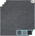 Carpet Tile 24” X 24” Self Adhesive Carpet Floor Tiles Anti-Slip Reusable Carpet Squares Peel and Stick Carpet Floor Tile Easy Install DIY for Bedroom Living Room (21, Dark Grey)