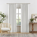 White Full Blackout Curtains 90 Inch Long 2 Panels,Pinch Pleated Folding Accordion Energy Saving Curtains with Hooks for Ceiling Track,Weather Thermal Boho Window Drapes for Bedroom
