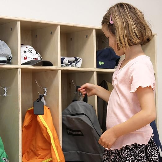 Factory Direct Partners Birch 5-Section Coat Locker with Bench, 10 Storage Cubbies and Coat Hooks; Durable, Sturdy Furniture for Home, Daycare, Preschool, Montessori Classroom