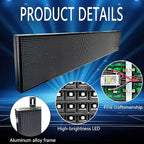 HS ProgrammableLed Sign , Outdoor Digital Scrolling Open Neon Signs, Electronic Message Display Screen Banner Board Large Waterproof for Business Store Advertising Window Public , Full Color High Brightness P10 77’’x14’’, WIFI control Custom Text
