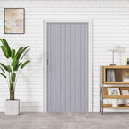 36" x 80" Accordion Doors Interior Folding Door, Grey PVC Accordion Door for Opening Width: 24"-36", Adjustable Height & Width, Two Strong Magnetic Blocks for Close Tightly, Protect Privacy
