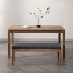 Upholstered Entryway Bench Farmhouse Shoe Benches for Hallway Porch Bedroom Bench for End of Bed Dining Bench for Dining Table Dining Room Kitchen Window with Wood Legs, Linen, Charcoal