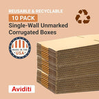 AVIDITI Shipping Side Loading Boxes Large, 30"L x 5"W x 24"H 10-Pack | Corrugated Cardboard Box for Packing, Moving and Storage 30x5x24 30524