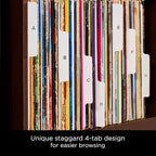 Carstens Records Heavy Duty Vinyl Album Dividers A-Z | Single Sided Printing | 12" LP Organizers with Tabs | Pack of 26 White | Made in The USA | for Side Browsing