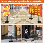 Poster Stand Heavy Duty - Double-Sided Pedestal Poster Stands for Display, Adjustable Metal Poster Board Stand Height Up to 80", Outdoor Floor Standing Sign Holder for Banner Foam, 1 Pack