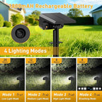 Solar Spot Lights Outdoor Waterproof IP65, [4 Pack/100 LED/4 Modes] 2-in-1 Solar Landscape Spotlights, Auto On/Off High Lumens Spot Lights for Outside Yard Garden Pathway(Cool White)