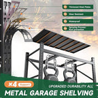 Letaya 4000LBS Storage Shelves Heavy Duty,60" W Garage Shelving Units, 4 Tier Adjustable Utility Rack Shelf,Large Metal Industrial Shelves,for Shop,Warehouse,Basement (60" W x 24" D x 70" H)