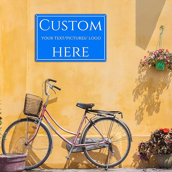 Custom Sign,make your own sign custom，Double-sided, reflective，Aluminum Weatherproof Metal Sign Multiple Sizes, Customize for Office, Business, Workplace, office, Home, Delivery Signs(18 * 14 Inch)