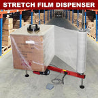 Electric Stretch Film Wrapping Machine,Stretch Film Dispenser Wrap Bench,Heavy Duty Film Wrapper Table Pallet Box Shrink for 12-28in Films,110V 60W
