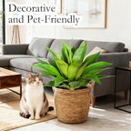 Artificial Agave Plant Fake Agave Plant Artificial Plants Outdoor Uv Resistant Artificial Fake Plants Suitable for Indoor Home Decor Outdoor Courtyard Balcony Terrace Decor 20.9'',Green,1Pcs