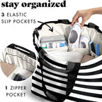 Fit & Fresh Large Beach Bag for Women - Extra Large Travel Tote With Pockets