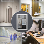 36"x24" Lockable Enclosed Bulletin Board, Outdoor Flet Weather-Resistant Aluminum Frame Notice Board, Wall Mounted Display Case Acrylic Doors for School,Office,Silver Frame w/Black Flet