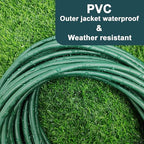 6 Ft Indoor Outdoor Green Extension Cord, 16/3 SJTW Heavy Duty Water-Resistant, 3 Prong Grounded Plug Power Cord for Home Appliance, Lights and Lawn, 13A 1625W, UL Listed