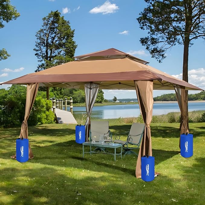 Canopy Water Weight Bag,176 LBS Gazebo Tent Water Weights Set of 8 Leg Weights for Carport, Pop Up Canopy,Tent,Gazebo,Blue
