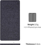 Bulletin Board, 35 x 17 1/2 inches Felt Board - Decorative Pin Board, Cork Board Alternative for Wall, Foldable Self-Adhesive Vision Board Prayer Board with 20 Pushpins Dark Gray