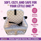 Shopping Cart Seat for Baby, High Chair Cover, Grocery Cart Cover, Cart Seat Cover for Baby, Shopping Cart Seat, Shopping Cart Cover for Baby (Beige Diagonal Checkered)