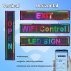 P10 Srolling LED Sign Programmable Outdoor IP65 Waterproof Led Signs, WiFi Control High Brightness Digital LED Sign Dispaly for Business Advertising, Store, Restaurant, Commercial 39”x8”