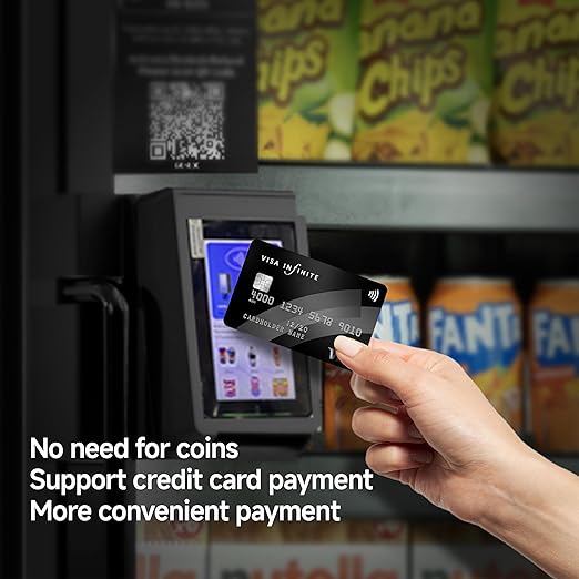 HAHA Smart Vending DC-542D Combo Vending Machine,Smart Refrigerated Beverage Vending Machine with Touch Card Reader - Capacity 378 Bottles (Black, AI Pro)