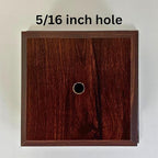 Display Base Pedestal Cherry Finish with 5/16" Center Hole – Square Stand Blank for Trophies, Figurines, 3D Prints, DIY Projects – Available in Multiple Sizes (7"Lx7"Wx5 1/4"H)