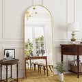 Full Length Mirror Arched Floor Length Mirrors, 71"x26" Large Full Body & with Stand&Arch Wall Mounted &Standing Mirror for Bedroom Living Room, Aluminum Frame, Gold