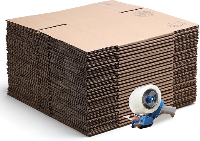 The Boxery 6"x6"x6" Brown/Kraft Corrugated Cardboard Shipping Boxes 100-Pack | Mailing, Packing, Moving & Storage for Business/Home – Durable - Eco-Friendly, Recyclable - Made in the USA