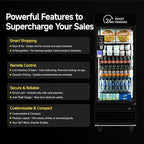 HAHA Smart Vending DC-550D Combo Vending Machine,Smart Refrigerated Beverage Vending Machine with Touch Card Reader - Capacity 378 Bottles (Black, AI Frozen)