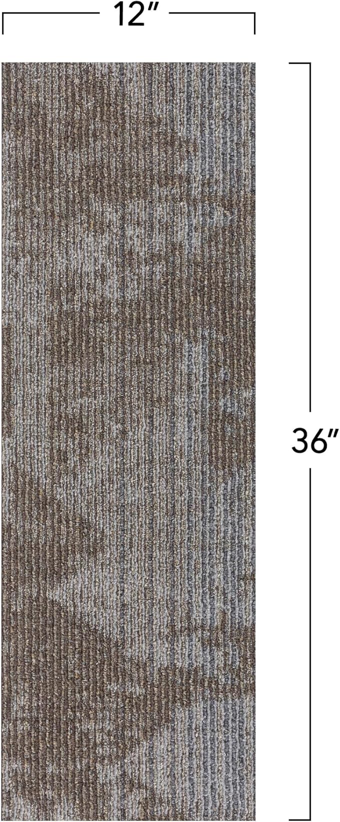 Mohawk Elite 12" x 36" Heathered Loop Glue Down or Floating Installation Carpet Tiles with Cushioned Backing in Color Berkeley Hills