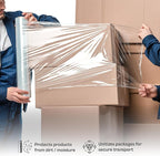 PSBM Stretch Wrap, 4 Pack, 15 Inch x 2000 Feet, 60 Gauge, Clear Plastic Cling, Cast Hand Stretch Film Rolls for Packaging Moving Packing Pallets