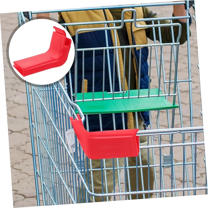 Supermarket Cart Safety Strip Plastic Corner Guard Collision Strip for Shopping Cart Easy Install Bumper Protector Weatherproof Corner Guard for Grocery