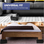 Bed Risers 3 Inch, Oversized Fit Up to 5.5" Legs, Heavy Duty Support 6000lbs, Stackable 6/9 inch Bed Raising Blocks Furniture Sturdy Bed Lifts for College Dorm Rooms, Couches, Tables, Desks