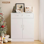 Metal Storage Cabinet with Drawer, 36" H White Locking Metal Cabinet, Adjustable Shelf File Cabinet Cabinet with Doors for Home Office, Garage, Warehouse, Laundry Room, Basement