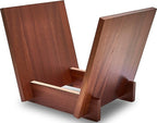 Honygebia Wooden Vinyl Record Holder - Wood Record Album Holder, V-Shaped Vinyl Record Storage Racks, Album Holders for Vinyl Records, Shelf for Storing Collection of 40 Premium LPs (Solid Sapele)
