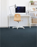 Mohawk Advance 24" x 24" Berber (Loop pile), 0.11" Pile Height, Carpet Tile, Nylon Fiber, Deep Space Color, (1 Tile)